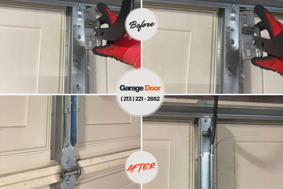 Before and after: garage door spring repair Gilcrest, CO
